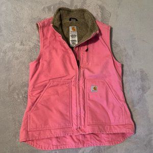Carhartt Women's Sherpa Lined Vest Pink Size Regular